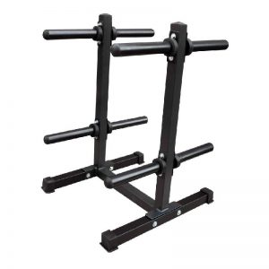 Rack Vertical con 8 Soportes para Discos Olímpicos.