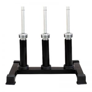 Rack Vertical con 3 soportes para barras olímpicas.